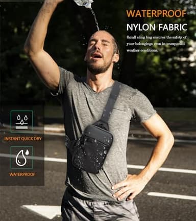 Mini Sling Bag for Men Women, Waterproof Utility Crossbody Backpack Chest Bag for Hiking Travel Sports Running - Image 7