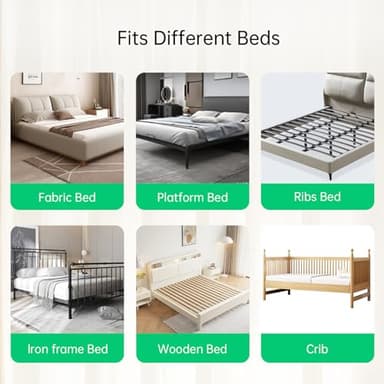 UPGOGO Folding Bed Rail for Toddlers,Baby Bed Rail Guard with Reinforced Anchor Safety System,Fit Bunk,Full Size,Queen,King,Twin(Grey,71"x23.6") - Image 6