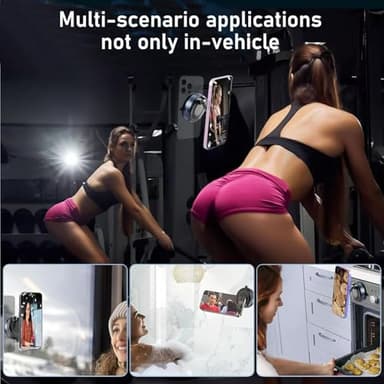 JUYOSOFT Vacuum Magnetic Phone Holder, 360° Adjustable Magnetic Car Mount, Foldable Portable Suction Cup Cell Phone Mount for Car/Gym/Mirror/Shower, Compatible with All Smartphones & All Car Models - Image 8