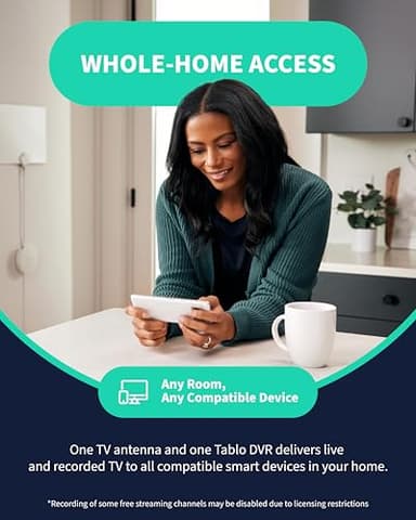 Tablo 4th Gen 4-Tuner Over-The-Air (OTA) DVR - Watch, Pause & Record Live TV Throughout Your Home Over Wi-Fi - Pairs w/Any TV Antenna - 50+ Hrs Recording - No Subscriptions (Renewed) - Image 7
