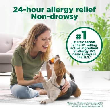 Amazon Basic Care 24-Hour Allergy Relief Nasal Spray, Fluticasone Propionate (Glucocorticoid) 50 mcg, Full Prescription Strength, Non-Drowsy, 0.62 fl oz (Pack of 3 - Image 6