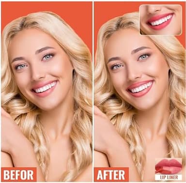 2pcs Lip Stain Peel Off - Lip Liner Stain Long Lasting Waterproof,2-in-1 Lip Liner with Tweezer Nude Matte,Non-Stick Cup,Highly Pigmented，Natural Finish,Stay On All Day,Perfect for Gift (Nude+Rose) - Image 5