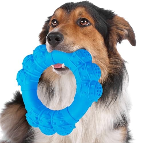 DAOZIJI Indestructible Dog Chew Ring Toys for Aggressive Chewers, Super Chewer Toy for Medium Large Dogs, Puppy Teething Rings for Relax, Interactive Dogs Toy, Heavy Duty Dog Teething Toys - Image 1