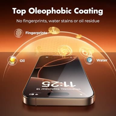 UNBREAKcable 3-Pack Screen Protector for iPhone 16 Pro, Double Shatterproof Tempered Glass [Easy Installation Frame] [9H Hardness] [99.99% HD Clear] [Case Friendly] for iPhone 6.3 inch - Image 4