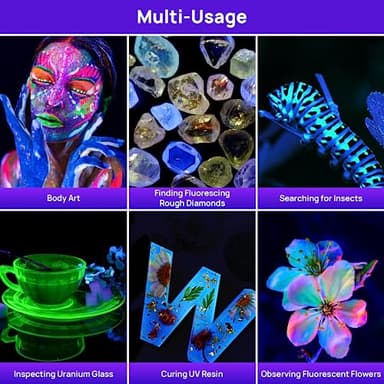 UV Flashlight Black Light, Consciot 51 LED 395nm Ultraviolet Blacklight, Portable Torch Light Pet Urine Detector for Dog/Cat Urine, Dry Stains, Bed Bug, Resin Curing, Matching with Pet Odor Eliminator - Image 7