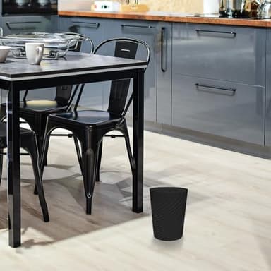 DAJITRE 1.8 Gallon Small Trash Can Wastebasket Recycling Bin Slim Profile for Compact Spaces Bathroom, Office, Bedroom, Kitchen (1.8 Gallon-2pack, Black) - Image 3