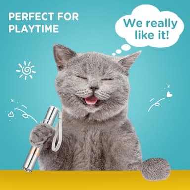 Koackl Cat Toy Pointer for Indoor, USB Rechargeable Cat Toy, 3 Light Colors Cat Interactive Toys for Dogs, Cats, Pet Chase Toy for Fun Playing Training Exercise Indoors - Image 7