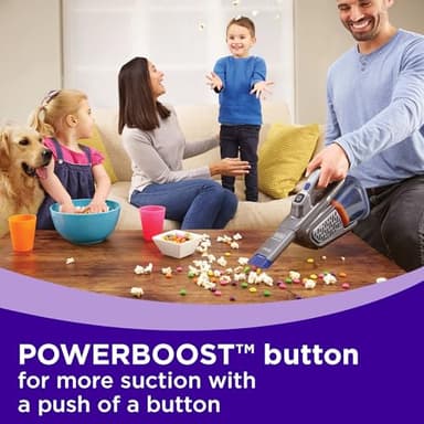 BLACK+DECKER dust buster Handheld Vacuum Cordless Rechargeable Pet Hair, Portable Home and Car Vacuum, Powerful Suction , Washable Bowl and Filter, furbuster AdvancedClean+ (HHVK515JP07) - Image 8