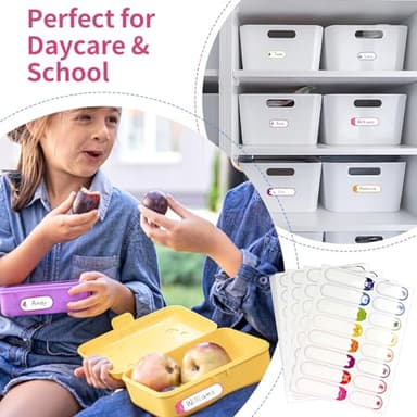 480 Pcs Labels for Kids Stuff Daycare, Waterproof Baby Name Label, Washable Bottle Labels, Reusable Self-Adhesive Tag Stickers for School Essentials, Self-Laminating Write-on - Image 7
