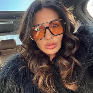 GUVIVI Retro Oversized Aviator Sunglasses for Women Men Square Semi-Rimless Double Bridge Sun Glasses 70s Trendy Shades Pilot-style Brown Pink - Image 9