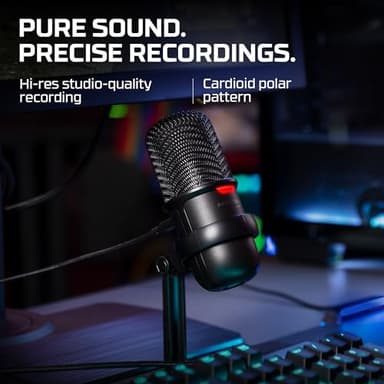 HyperX SoloCast – USB Condenser Gaming Microphone, for PC, PS4, PS5 and Mac, Tap-to-Mute Sensor, Cardioid Polar Pattern, great for Streaming, Podcasts, Twitch, YouTube, Discord,Black - Image 4