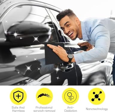 NASILOOP Upgrade Nano Sparkle Cloth Car Scratch Remover, 2025 New Nano Sparkle Cloth and Scratch Remover for Vehicles, Easily Repair Car Paint Scratch, Water Spots-Black - Image 5