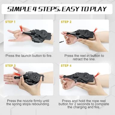 Web Shooter with Gloves - 8FT Spider Web Launcher for Kids, Spider Silk Slinger Wrist Toy - Image 4
