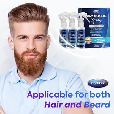 5% Minoxidil for Men, Minoxidil Spray, Minoxidil for Women Hair Growth, Minoxidil for Men Beard Growth, Hair Regrowth for Men, Minoxidil 5 Percent, Hair Loss Treatments for Women 60ml * 3bottles - Image 8