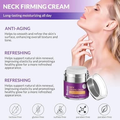 Advanced Neck Firming Cream – 3% Retinol & Hyaluronic Acid for Wrinkle Reduction, Lifting & Skin Tightening – Anti-Aging Moisturizer for Face, Neck & Décolleté – Deep Hydration, 1.7 FL OZ - Image 2