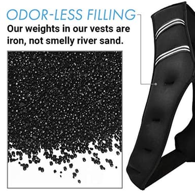 Aduro Sport Weighted Vest Workout Equipment, 4lbs/6lbs/12lbs/20lbs/25lbs/30lbs Body Weight Vest for Men, Women, Kids (4 Pounds (1.81 KG)) - Image 2