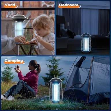 Bug Zapper Indoor & Outdoor, 4200V Electric Mosquito Zapper, 10 Years Lifespan, 6.5ft Power Cord, Waterproof, Fly Trap Mosquito Trap, Fly Killer Fly Zapper for Home, Patio, Kitchen, Backyard, Camping - Image 6
