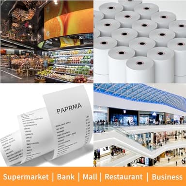 PAPRMA 2 1/4'' x 50' Receipt Paper Rolls POS Thermal Paper Cash Register Paper Rolls for Credit Card Machine(200 Rolls) - Image 6