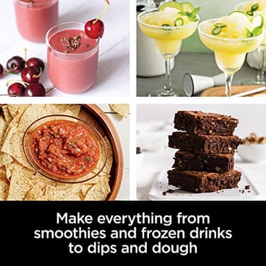 Ninja Blender, Compact Kitchen System, 1200W, 3 Functions for Smoothies, Dough & Frozen Drinks with Auto-IQ, 72-oz.* Blender Pitcher, 40-oz. Processor Bowl & 18-oz. Single-Serve Cup, Grey, AMZ493BRN - Image 3