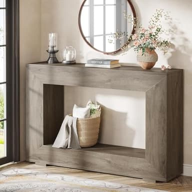 Tribesigns Farmhouse Console Table, 47 Inches Entryway Console Table with Storage, Industrial Hallway Accent Table for Living Room, Entrance - Image 3