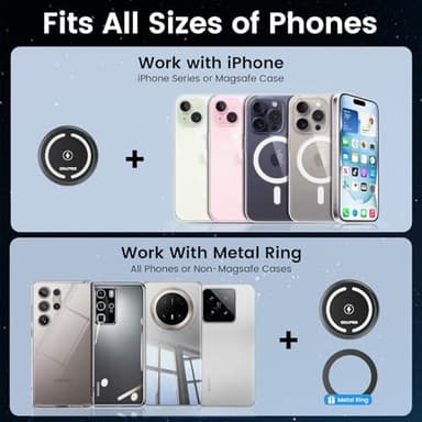 OHLPRO for MagSafe Car Mount Charger iPhone Wireless Car Charger, Stick on Dashboard Magnetic Phone Holder Mount for iPhone 17 Pro Plus Max 16 15 14 13 12 Series, 15W Fast Charging, Aluminum Shell - Image 2