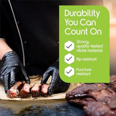 Inspire Black Nitrile Gloves | THE ORIGINAL Quality Black Gloves Disposable Latex Free | 4.5 Cooking (Nitrile, XL) - Image 5