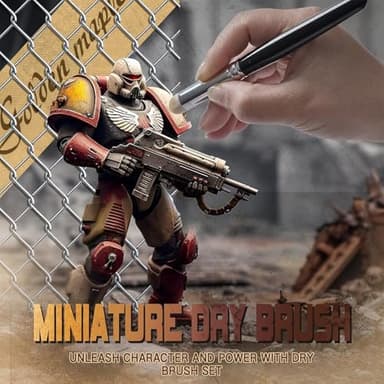 Golden Maple Miniature Paint Brushes Drybrush-10pcs Micro Detail Paint Brush Set, Small Fine Detail Brushes for Acrylic, Watercolors & Paint by Number, Figurine - Image 2