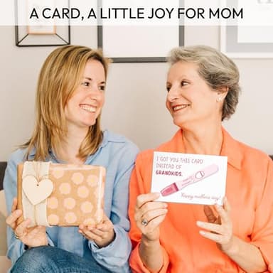 Funny Mothers Day Card For Mom From Son, Daughter, Kid, For Wife From Husband, Happy Card For First Time Mama, Cute, Gag, Hilarious, Humor Gifts Ideas For Bonus, Stepmom, 8"x5.3" (Grandkids) - Image 4