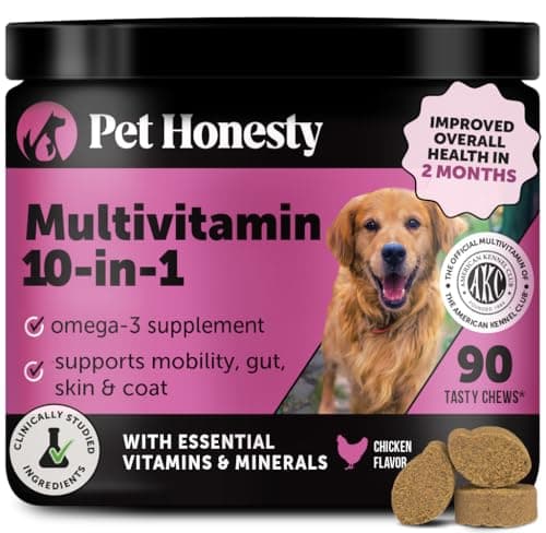 Multivitamin Dog Supplement, Glucosamine Chondroitin for Dogs, Probiotics, Omega Fish Oil, Dog Supplements & Vitamins, Vitamins for Skin and Coat Allergies (Chicken 90 ct) - Image 1