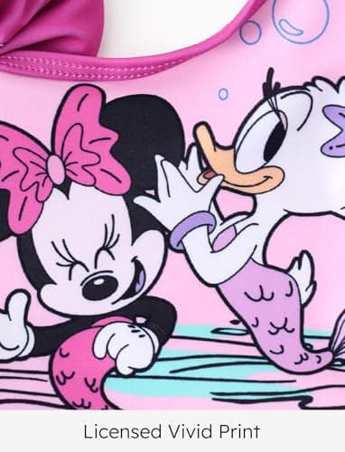 Disney Mickey and Friends Girls 2 Piece Tankini Bathing Suits Summer Rash Guard Swimwear Hot Pink 2 Years - Image 3