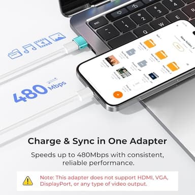 Basesailor USB to USB C Adapter 3 Pack,Type C Female to USB A Male Charger Cable Converter for Apple Watch Ultra iWatch Series 9 7 SE,AirPods Pro 2,iPhone 15 14 13 12 Plus Max,iPad 9 10 Air 4 5 Mini 6 - Image 4