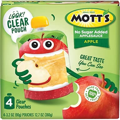 Mott's No Sugar Added Applesauce, 3.2 Oz Clear Pouches, 24 Count (6 Packs Of 4), Good Source Of Vitamin C, No Artificial Flavors - Image 11