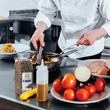 McCormick Culinary Cracked Black Pepper, 16 oz - One 16 Ounce Container of Cracked Black Peppercorns for Garnishes, Best with Kabobs, Steak, Marinades, Tossed Salads and More - Image 7