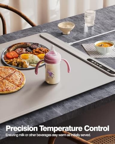 iTRUSOU Electric Warming Tray - Full Surface Heating,Rollable & Portable,Premium Silicone Nano-Material,3 Temperature Settings,Auto Shut-Off -Versatile Food Warmer for Gatherings,Parties,Everyday Use - Image 8