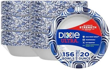 Dixie Ultra, Large Paper Bowls, 20 Oz, 26 Count (Pack of 6), Microwave Safe, Compostable, Disposable Bowls Great For Breakfast, Lunch, And Dinner Meals - Image 3