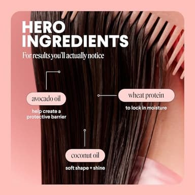 MONDAY HAIRCARE Smooth Shampoo + Conditioner Bathroom Set (2 Count) 27 oz Each For Frizzy, Coarse & Curly Hair Made with Coconut Oil, Shea Butter & Vitamin E 100% Recyclable Bottle Pink - Image 5