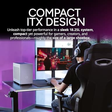 Cooler Master NR2 Pro Mini ITX – Intel i7-14700F 2.1GHz (5.4GHz Turbo) | Gigabyte RTX 4070 Super 12GB & B760I AORUS PRO | 32GB DDR5 6000MHz | 1TB Gen4 M.2 | WiFi | Windows 11-280mm AIO Gaming PC - Image 2