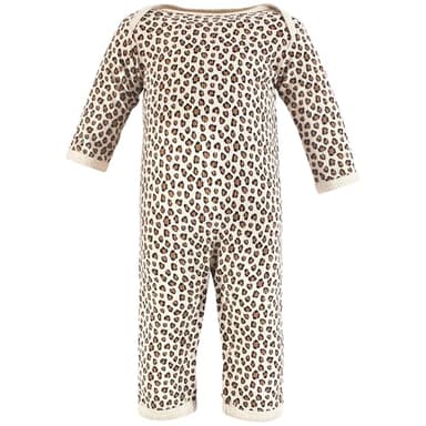 Hudson Baby Unisex Baby Thermal Coveralls 2pk, Buffalo Plaid Leopard, 6-9 Months - Image 4