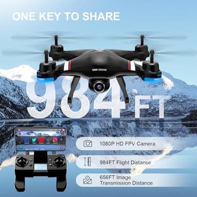 TENSSENX GPS Drone with 1080P HD Camera for Adults and Kids, 5G Transmission FPV Drone, TSRC X7 RC Quadcopter with 2 Batteries, Auto Return, Follow Me, Altitude Hold, Easy for Beginners - Image 4