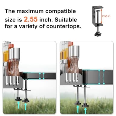 Josmimic Upgraded Griddle Caddy for 28"/36" Blackstone/Weber Griddle, BBQ Grill Storage Organizer, Space Saving Griddle Accessories with Double-Sided Magnetic Strip & Paper Towel Holder & J-Hooks - Image 4