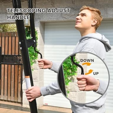 Basketball Hoop Outdoor 44/48Inch Impact Backboard, 5.3-10FT Height Adjustable Basketball Hoop Goal System with Portable Wheels for Adults - Image 5