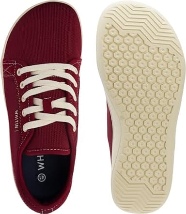 WHITIN Women's Barefoot Shoes Minimalist Wide Width Toe Box Fashion Sneakers Zero Drop Size 7 Athletic Soft Flat Road Running Walking Drving Tennis W81 Flat Red 37 - Image 6