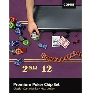 Comie Clay Poker Chips,400PCS 14 Gram Chip Set with Deluxe Travel Case, Numbered Chips,Poker for Texas Holdem Blackjack Gambling… - Image 6
