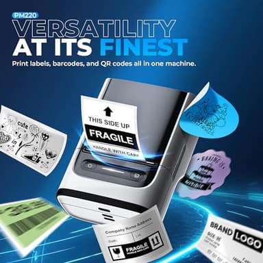 Nelko Label Maker Machine with Tape, PM220 Bluetooth Label Printer, 2 Inch Portable Thermal Printer for Small Business, Logo, Clothing, Sticker Printer for Phones & PC, with 3 Labels, White - Image 5