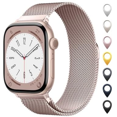 Original Stainless Steel Mesh Loop Compatible with Apple Watch 38mm 40mm 41mm 42mm 44mm 45mm 46mm 49mm Women Men, Magnetic Clasp Replacement for iWatch Bands Series 11 10 9 8 7 6 5 4 Ultra SE 3 2 1 - Image 1
