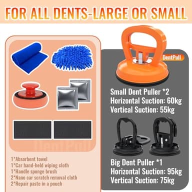 Dent Puller – Multi-Use Car Dent Puller Tool Kit, 10-in-1 Suction Cup Dent Remover for Vehicle Repair, Glass, Tile & Object Lifting - Image 5