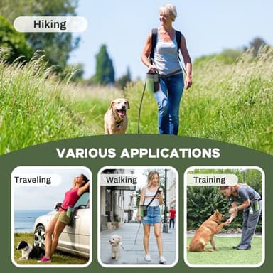 LIOOPET Dog Treat Pouch Training Behavior Aid, Dog Treat Training Bag for Dog Walks Outdoor Activities Travel, Built-in Poop Bag Dispenser 3 Ways to Wear - Image 7