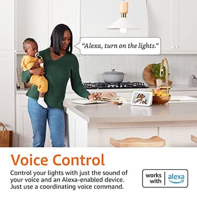 Amazon Basics Smart A19 LED Light Bulb, Dimmable Soft White (2700K), 7.5W (60W Equivalent), 800LM, Works with Alexa Only, 2.4 GHz Wi-Fi, No Hub Required, 1 Pack - Image 3