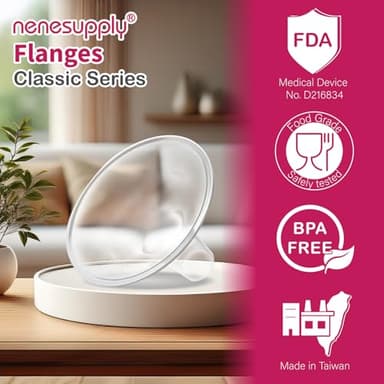 Nenesupply 17mm Flange Compatible with Medela Breast Pump Parts Replacement 17mm Flange for Medela Accessories Compatible with Pump in Style Parts Symphony Swing Harmony Work with Personalfit Flex - Image 2
