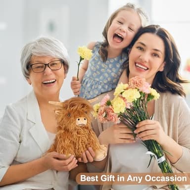 SuzziPals Heatable & Coolable Highland Cow Stuffed Animals Plushie, Microwavable Heating Pad for Soothing & Relaxation, Lavender Scented Cattle Plush Toys for Stress Relief, Stuffed Cow Gifts - Image 9